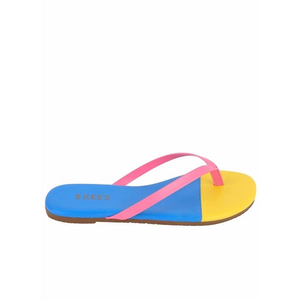 NEW TKEES kids thong sandal in rainbow sorbet - Picture 2 of 3